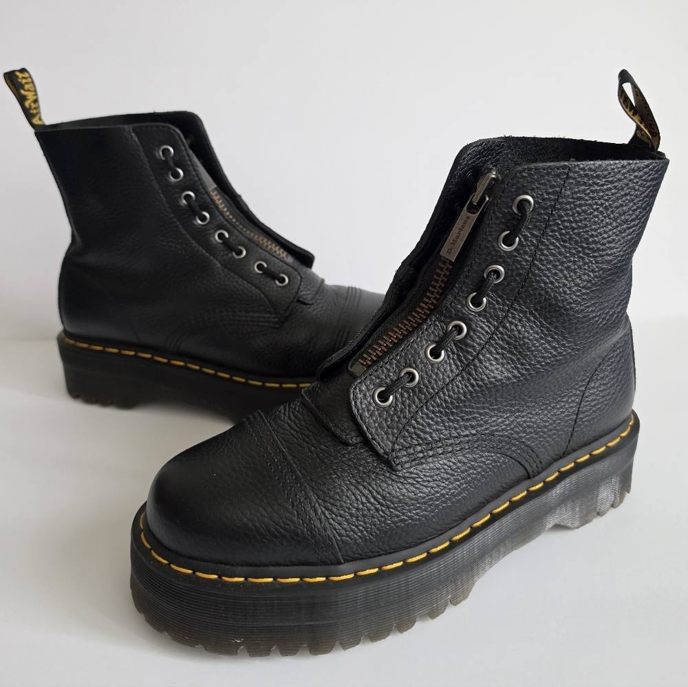Dr. Martens SINCLAIR Milled Nappa Leather Platform Boots Size 11